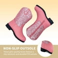 thumbnail image 4 of Sparkly Girls Cowgirl Boots Unisex Child Mid Calf Glitter Toddler Cowboy Boot Little Big Kids Western Riding Shoes, 4 of 7