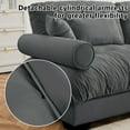 thumbnail image 6 of GAKMCIL 93.7" Loveseat Sofa, 2 Seater Modular Sectional Sofa, Large U Shaped Sectional Fluffy Couch, Velvet Cloud Couch with 2 Ottoman, Deep Seat Sofas for Living Home, 6 of 12