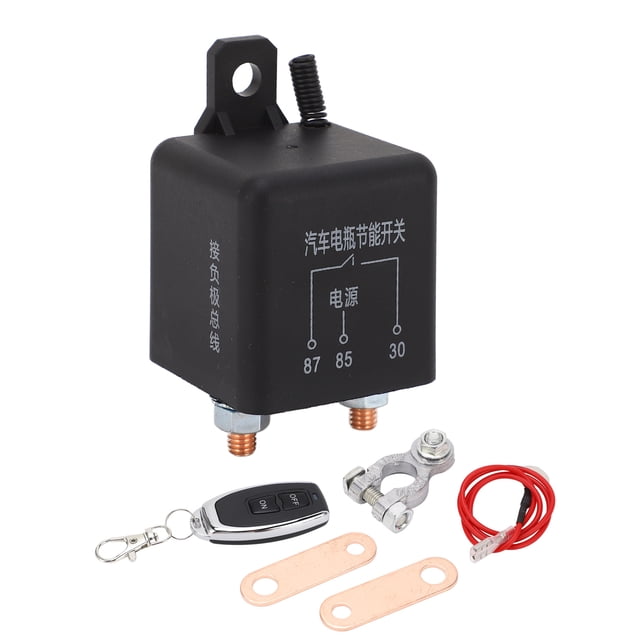 Interruptor de control remoto de batería, interruptor de batería de coche de 12 V 200 A, interruptor de apagado de control remoto inalámbrico, relé de arranque con cable