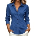 thumbnail image 2 of Diufon Wrinkle-Free Dress Shirts for Women Long Sleeve Button Down Collared Shirt Business Office Work Blouses, 2 of 6