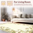 thumbnail image 2 of Flatwoven High Traffic Area Rug, Subtle Vintage Floral With Ornamental Botanical Accents, Non Slip, Stain Resistant, Washable Area Rugs for Living Room, Bedroom(Beige, 6X9), 2 of 8