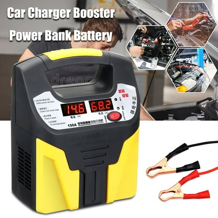 110V Car Battery Charger LCD display Automatic Identification Eightfold Safety Protection 12V/24V Output 35AH-200AH For Cars, Motorcycles, Large (Best Way To Keep Car Battery Charged)