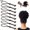 Black, variant on 8PCS Adjustable Long Hair Ties, Elastic Scrunchies for Thick Hair Ponytail