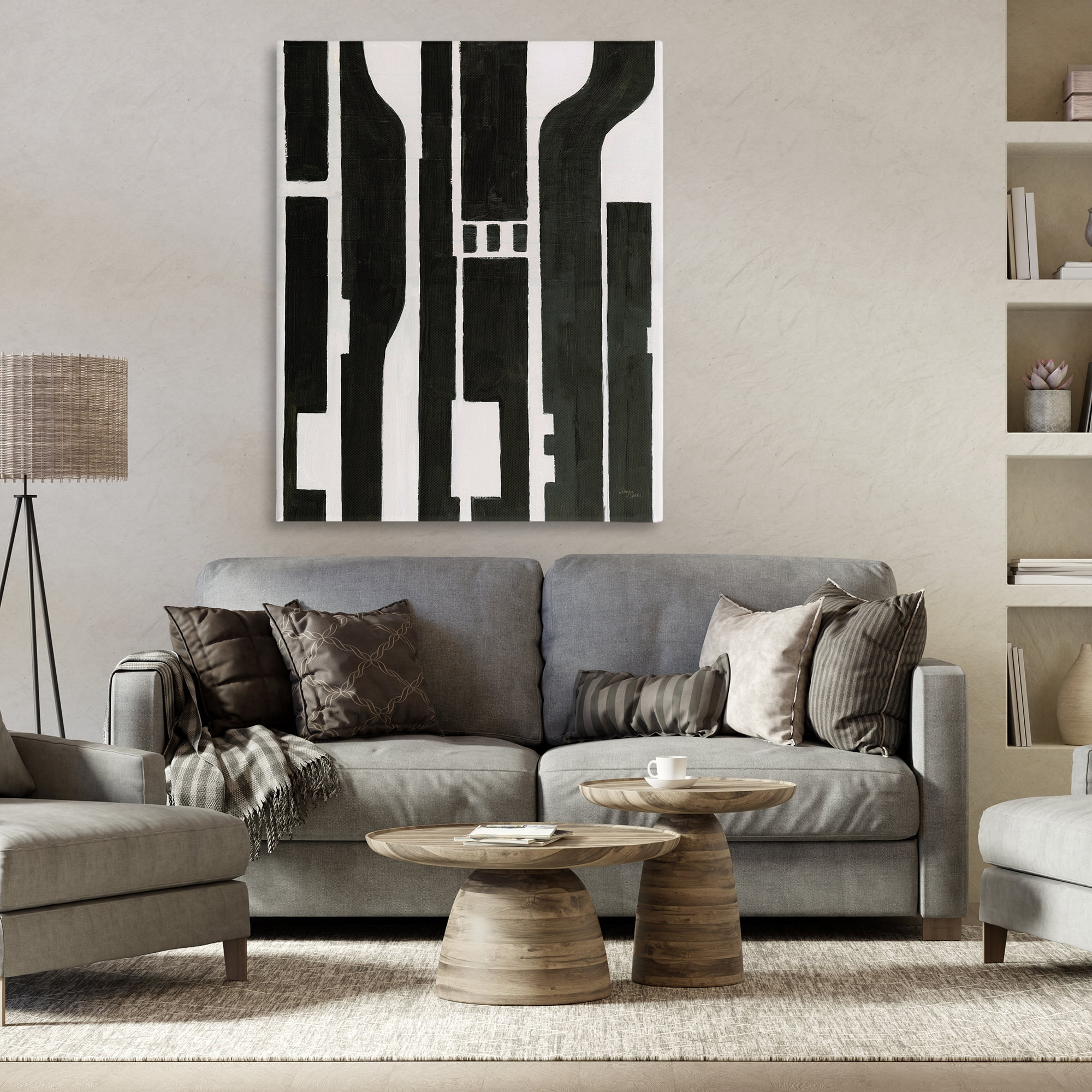 Stupell Industries Circuit Abstract Composition Abstract Painting Wrapped Canvas Art Print Wall Art, 36 x 48