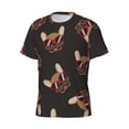 thumbnail image 5 of Vsdgher Bulldog with Sunglasses Print Men's Dry Fit Mesh Athletic Shirts Moisture Wicking Tennis T-Shirt Tops, 5 of 9