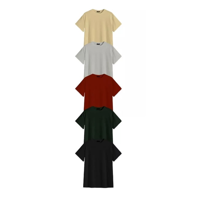 Playeras Oversize 5 Pzs Comodas Para Hombre Gama De Colores