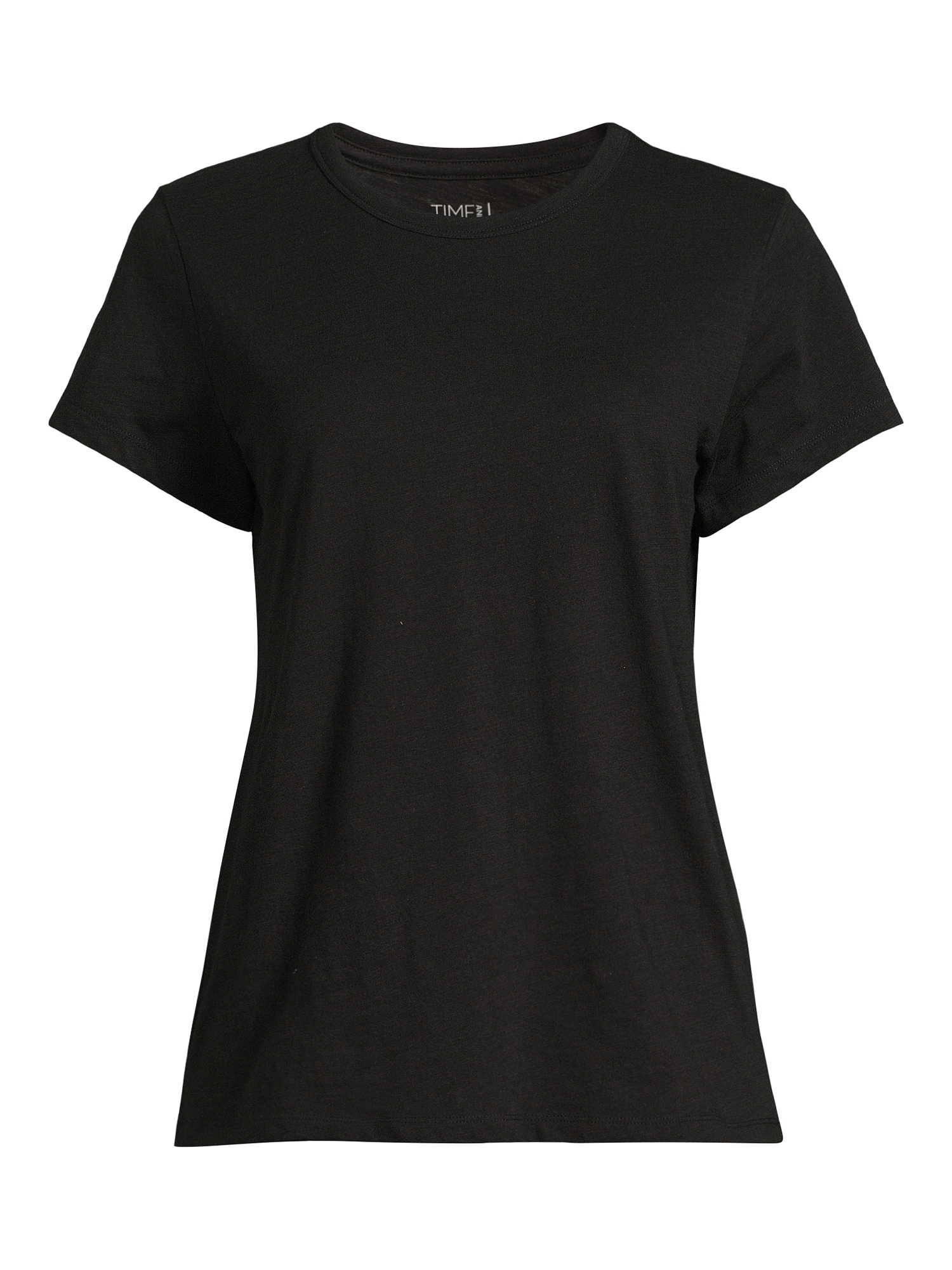 Time and Tru Women's Slub Texture Tee with Short Sleeves, Sizes S-XXXL - image 4 of 6