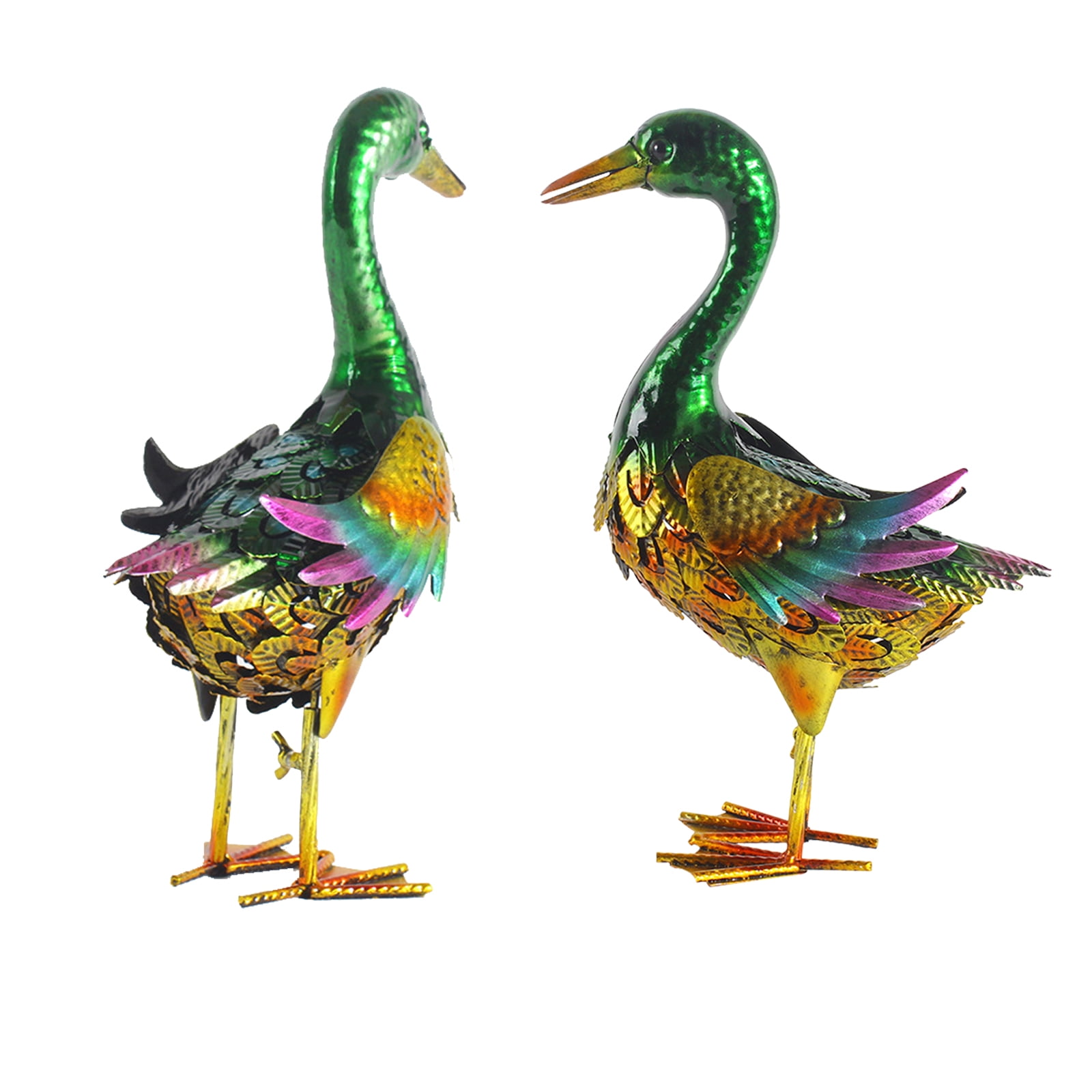 Realistic Duck Statue, Lifelike Metal Duck Sculptures&Statues, Animal Mallard Ducks Statue for Koi Pond Garden Yard,Outdoor Metal Ducks Yard Art