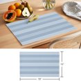 thumbnail image 6 of Blue Stripes Placemats Set of 12 Modern Simple Geometric Striped Pattern Place Mats Indoor Wipeable Table Mats Washable Cloth Dining Table Placemats for Kitchen Holiday Party Home Decor 13x19 Inch, 6 of 9