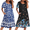 Bohemian Flowers Blue/Butterfly Black, variant on 2 Pack Women House Dresses with Pockets Short Sleeve Mumu Dress Plus Size Moomoo Nightgown Floral Lounge Dress, S-4XL