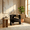 Black-Foam-Velve-Wood, variant on Hemvt Swivel Accent Chair 360° Rotating, Chenille Upholstered Armchair with Curved Backrest & Padded Armrests, Ergonomic Vanity Chair for Living Room Bedroom Home Office Dining