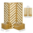 thumbnail image 3 of Outsunny Outdoor Privacy Screen with 4 Planters and 3 Hinged Privacy Panels, 3 of 10