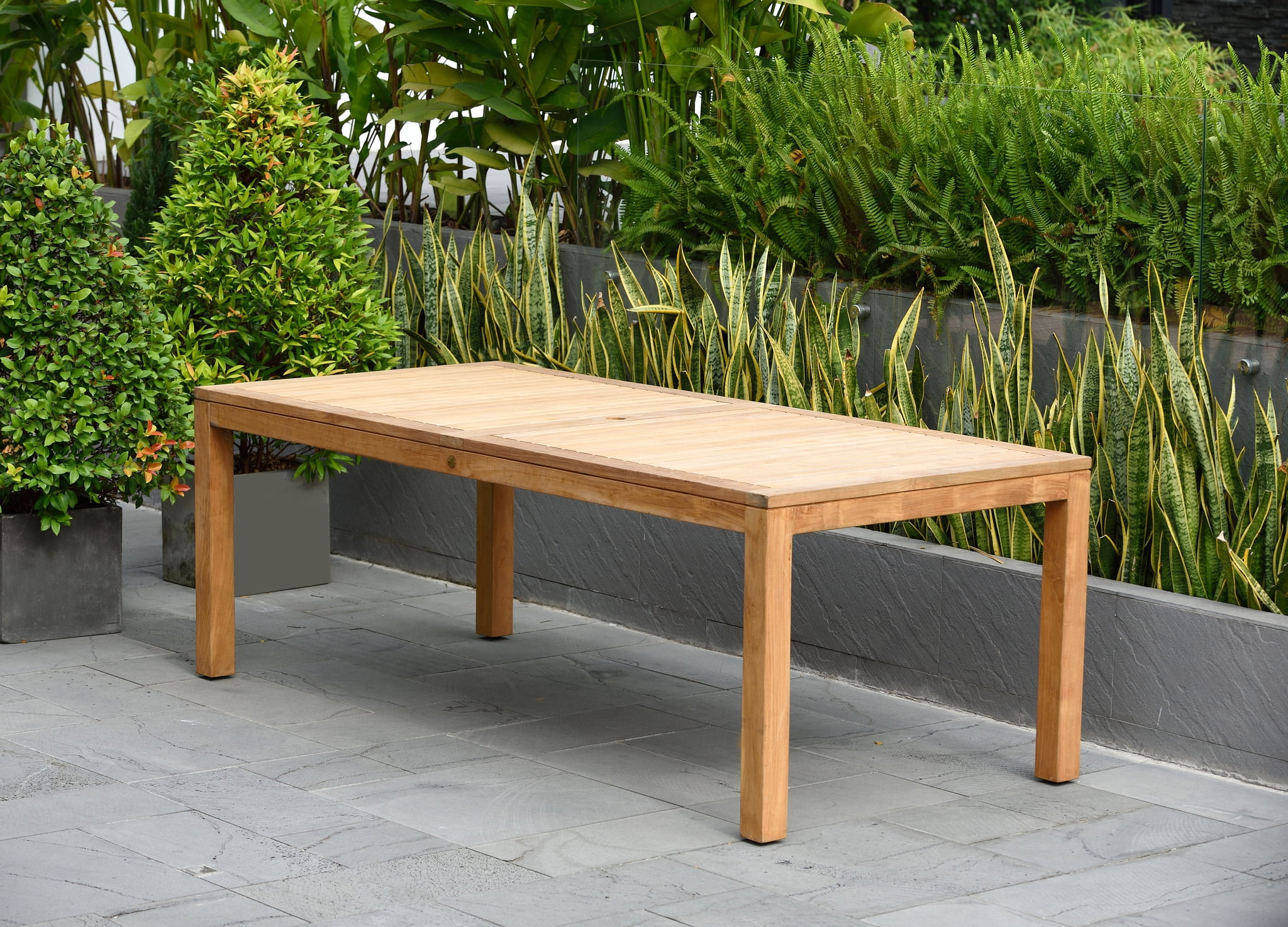 Amazonia Seville 9 Pieces Rectangular Outdoor Dining Set Teak Finish, Ideal for Patio
