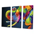 thumbnail image 1 of Designart - l'Éléphant Arc-en-Ciel Heureux - Impression sur Toile Moderne, 1 of 1