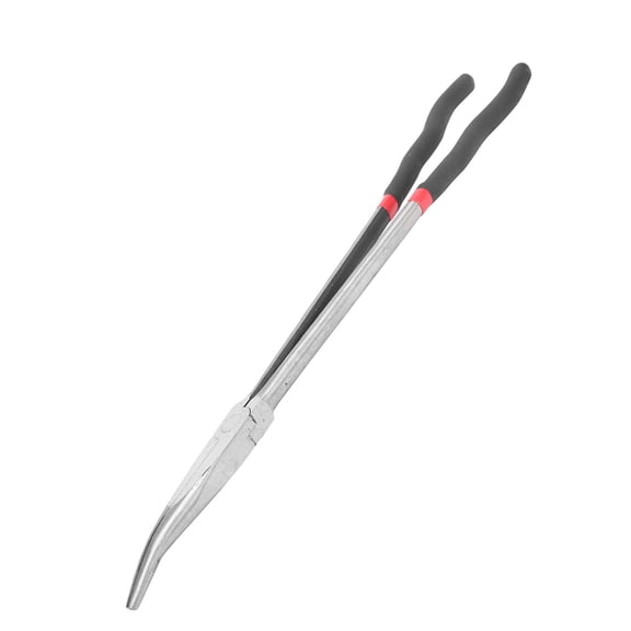 25° Long Needle Nose Pliers, Durable Tool Steel, 16in, Ideal for Tight Spaces Lathes