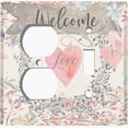 thumbnail image 2 of Metal Light Switch Plate Outlet Cover (Welcome Vine - Single Duplex Single Toggle), 2 of 2