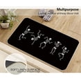 thumbnail image 4 of Farmhouse Halloween Funny Skeleton Gothic Skull Dancing 30 x 17 Inches Entryway Door mat,Front Door Entrance Outdoor Porch Home Decor,Halloween Skull Lover Fall Gifts, 4 of 4