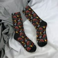 thumbnail image 5 of Hirioo Monster Truck Pattern Adult Middle Tube Socks Breathable Sock Non-Pilling,Contrasting Color Design, 5 of 6