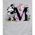thumbnail image 3 of Disney - Vintage Minnie M Floral - Men's Crew Fleece Sweatshirt, 3 of 5