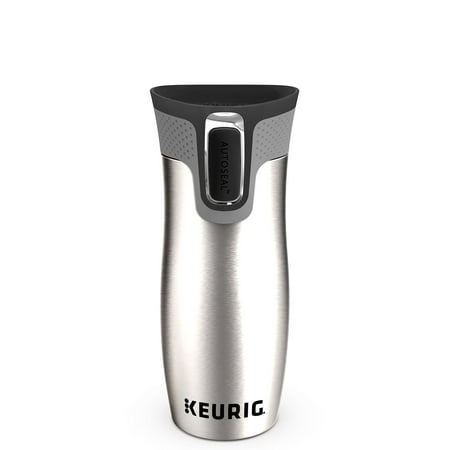 Keurig 14oz Contigo AUTOSEAL West Loop Vacuum Insulated Stainless Steel Coffee Travel Mug with Easy-Clean Lid, Works with K-Cup Pod Coffee Makers, (Best Way To Clean Stainless Steel Coffee Pot)