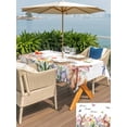 thumbnail image 4 of Outdoor Tablecloth with Umbrella Hole and Zipper, Easter Rectangle Table Cloth 60x102 Inch Waterproof Tablecloth, Spring Watercolor Tulip Butterfly Flower Plant Picnic Table Cover for Patio Camping, 4 of 7