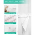 thumbnail image 3 of No Hook Shower Curtain with Snap-in Liner, Pink Ombre Stripe Waterproof Fabric Bathroom Curtains, Modern Abstract Art Gradient Striped Bath Curtains & Mesh Top Window 72"x78" Long, 3 of 6