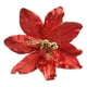 thumbnail image 1 of Adornos navideños Lylong de 33 cm con purpurina de flor de Pascua para colgar en el árbol de Navidad, color rojo, 1 of 8