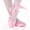 thumbnail image 4 of WENDYWU Girls Ballet Dance Shoes Purple Flat Slipper with Ribbon Dance Trainning Soft Slippers, 4 of 4