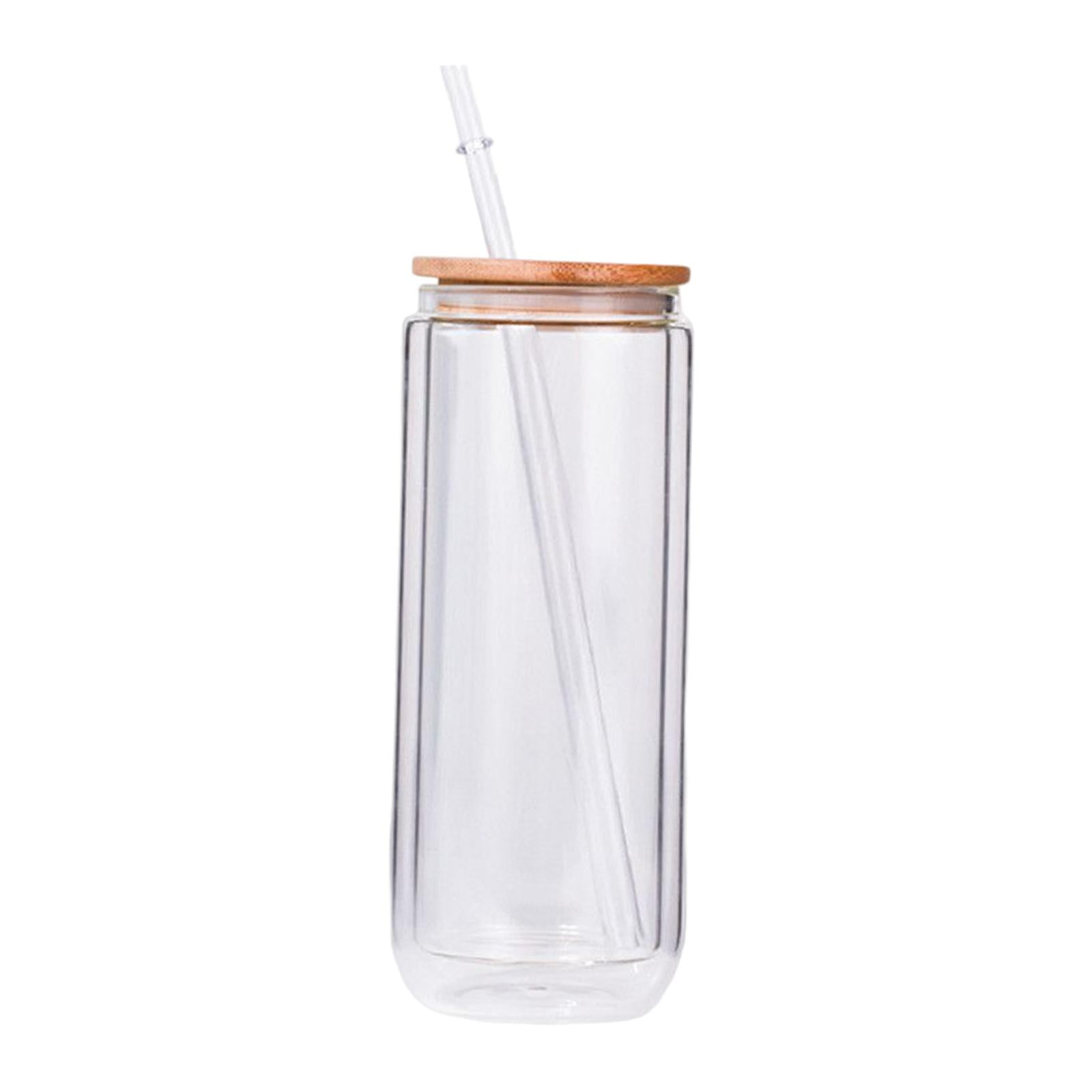 QWEZXO Glass Cups With Lids and Glass Straws，20 OZ High Borosilicate Glass  Tumbler Iced Coffee Water Smoothie