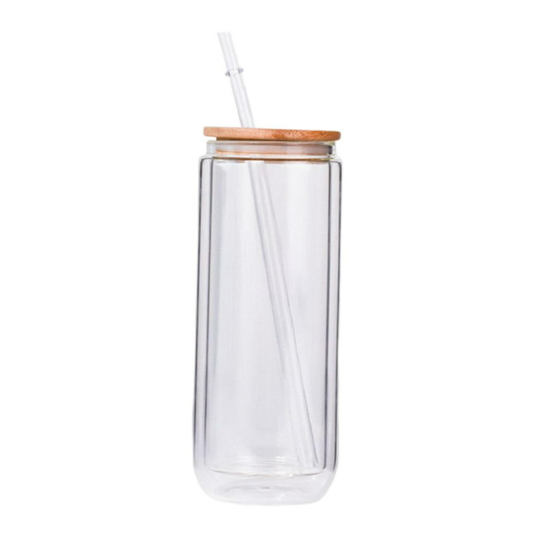  Puraville 2 Pack 20oz Glass Cups with Lids and Straws, Mason  Jar Drinking Glasses Iced Coffee Cup, Glass Tumbler Smoothie Cup for Long  Drinks : Home & Kitchen