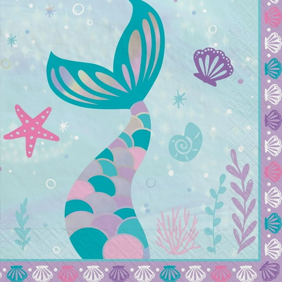 Shimmering Mermaids Lunch Napkins (16)