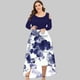 thumbnail image 2 of Vestido de fiesta de talla grande con cuello redondo y hombros descubiertos para mujer Fridja NMB2184, 2 of 4