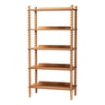 thumbnail image 2 of Baxton Studio Lucera Farmhouse Display Shelf, 5-Tier, Oak Brown, 2 of 9