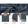 thumbnail image 5 of Iceglad Mens Waffle Crew Neck Shirts Slim Fit Short Sleeve Casual T-Shirt Khaki M, 5 of 10