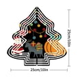 thumbnail image 7 of Metal Hanging Christmas Tree Wind Spinner - Festive Garden Decoration with Colorful Lights Santa and Reindeer Design for Holiday Cheer, 7 of 7