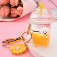 thumbnail image 3 of Mini Milk Tea Cup Keychain Handbag Pendant Keyring Drift Bottle Key Chain Ornaments for Car Purse Bag Decor, 3 of 3