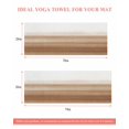 thumbnail image 6 of Brown White Ombre Yoga Towel for Hot Yoga Non Slip, Vintage Farmhouse Abstract Striped Yoga Mat Towel Absorbent Yoga Sweat Towels Microfiber Hot Yoga Blanket for Bikram Pilates 26"x74", 6 of 7