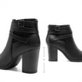thumbnail image 2 of BURUDANI Women's Fashion Chunky Heel Ankle Boots Work Ankle Booties, 2 of 6