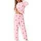 thumbnail image 2 of INSPIRAR CHIC Conjuntos de Pijamas de Flanela Cálida de Mujer con Corazón y Estrella con Pantalones L Rosa Fresa, 2 of 5