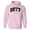 Pink, variant on 1977 College Style Hoodie Sweatshirt Unisex Large White