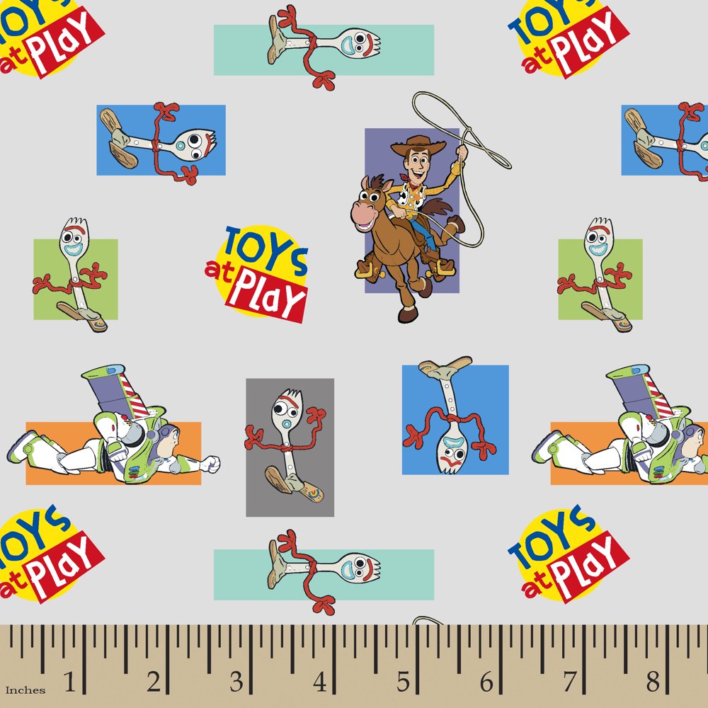 Disney Toy Story 4 Toys At Play With Forky Fabric By The Yard Walmart