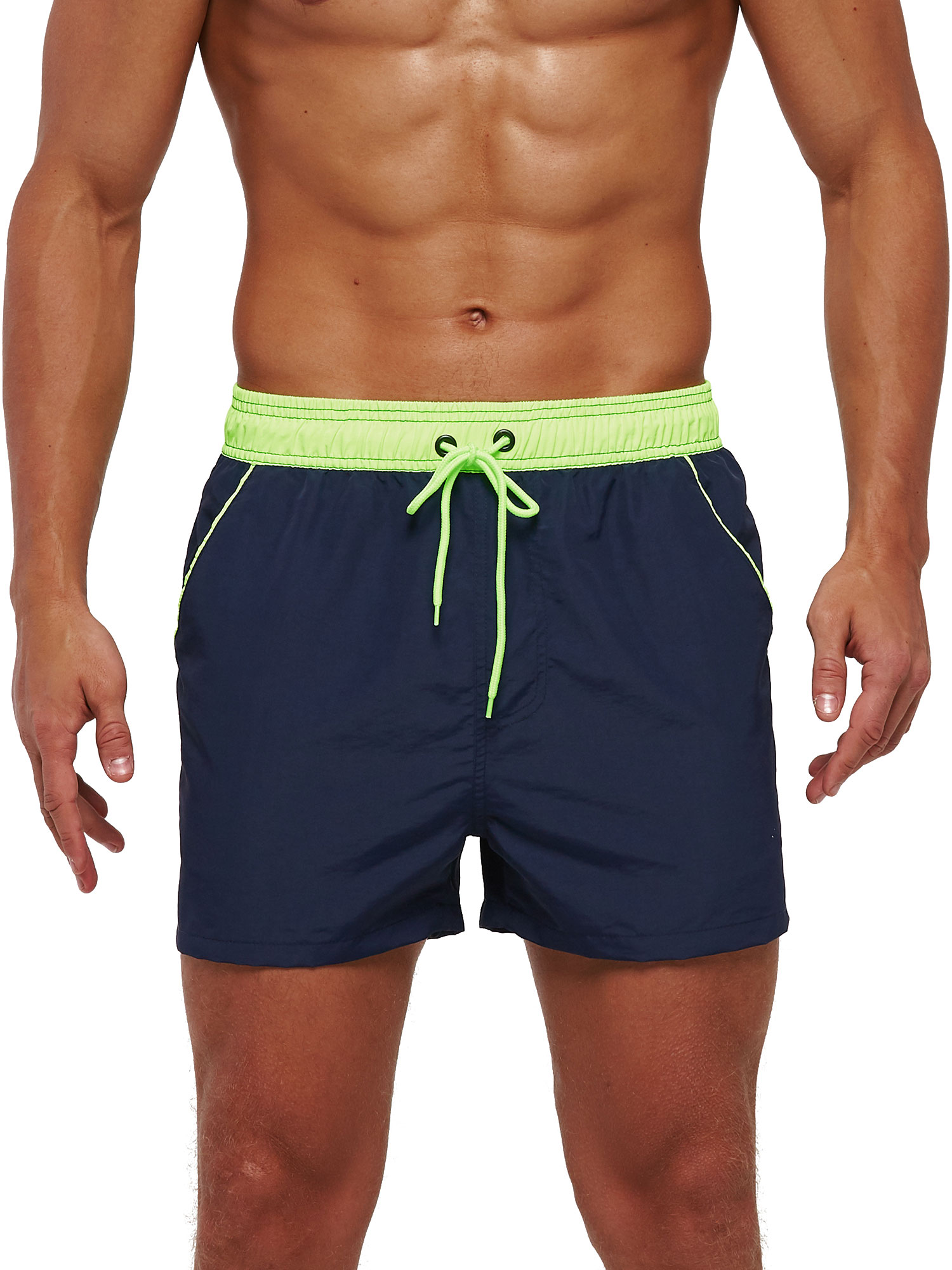 Zentrex Mens Swim Trunks Beach Shorts 9 Inches Quick Dry Beach Swimwear with Zipper Pockets