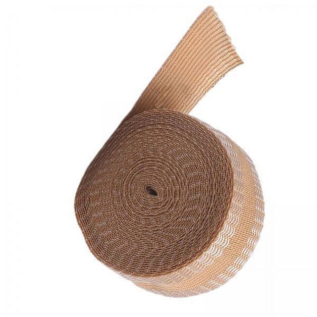 5xpolyester de hierro en cinta adhesiva 1 pulgada x 5.5 yardas para pantalones jeans beige 5 piezas