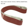 thumbnail image 2 of Uxcell 2" x 42" 240 Grit Lapped Joint Aluminum Oxide Sanding Belts 3 Pack, 2 of 5