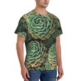 thumbnail image 2 of Bixox Men's Succulents Printed Short Sleeve Skinny Athletic T-Shirt, 2 of 6