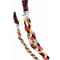 thumbnail image 5 of Pro Rider Hand Braided Multicolored Nylon Horse Barrel Reins w/ Snaps 607152, 5 of 5