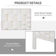 thumbnail image 5 of HOMCOM Room Divider, 4 Panel Folding Privacy Screen, 6FT Tall Portable Wicker Weave Partition Wall Divider for Bedroom, Home Office, White, 5 of 9