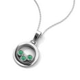 thumbnail image 4 of TriJewels Created Alexandrite Open Circle Women Three Stone Pendant Necklace in 10K White Gold, 4 of 6