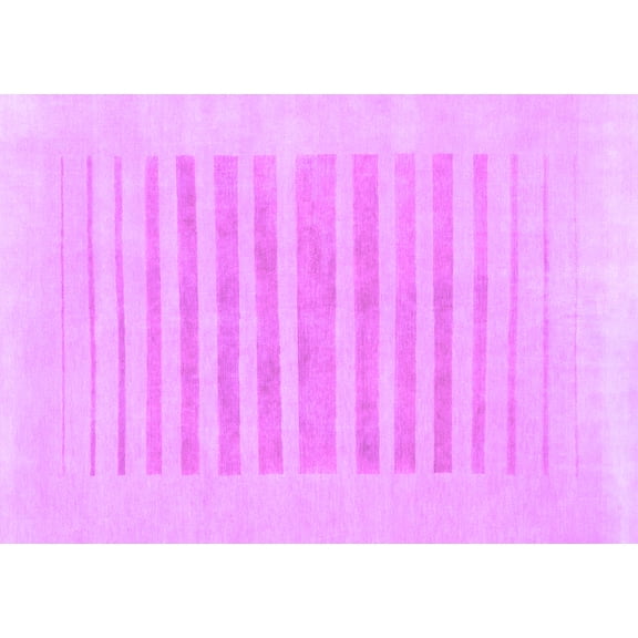 Ahgly Company Indoor Rectangle Solid Purple Modern Area Rugs, 5' x 7'