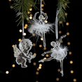 thumbnail image 2 of Colgantes de ángel de copo de nieve acrílico transparente para árbol de Navidad, adornos colgantes de cristal 2024, decoraciones para el hogar, regalo de Año Nuevo 2025, 2 of 5